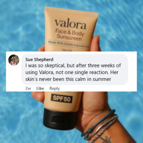 Valora Natural Tallow Sunscreen SPF 50