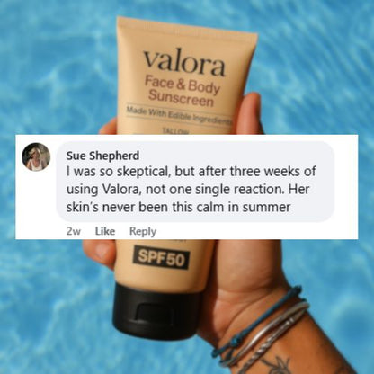 Valora Natural Tallow Sunscreen SPF 50