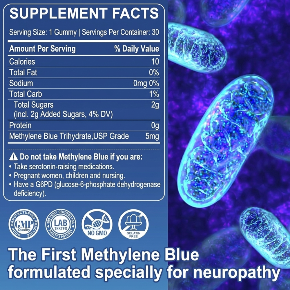 Methylene Blue Gummies - Neuropathy Support