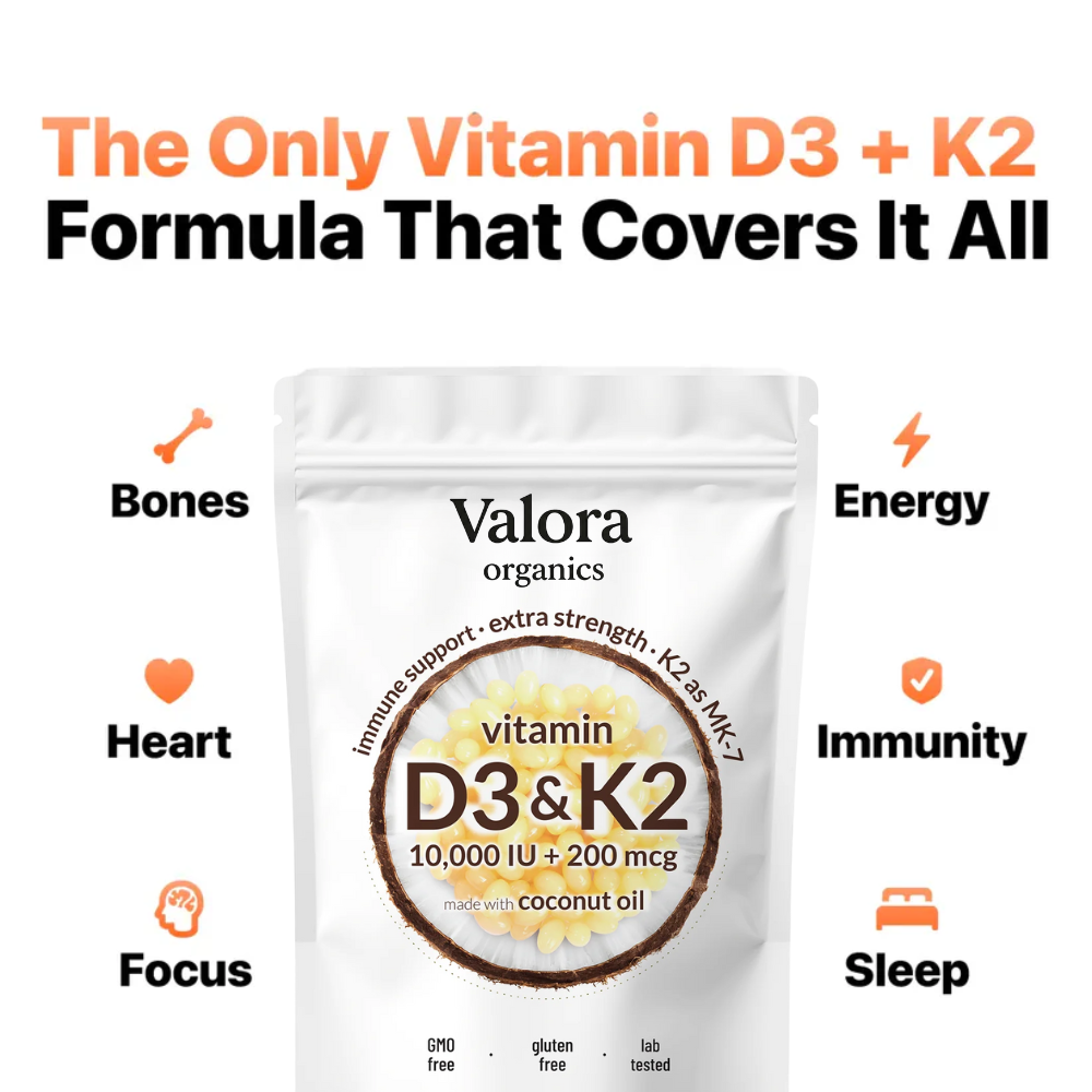 Vitamin D3 + K2 - Vitamin D Deficiency & Energy Support