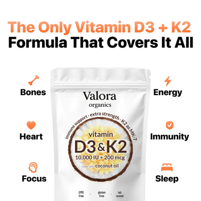Vitamin D3 + K2 - Vitamin D Deficiency & Energy Support