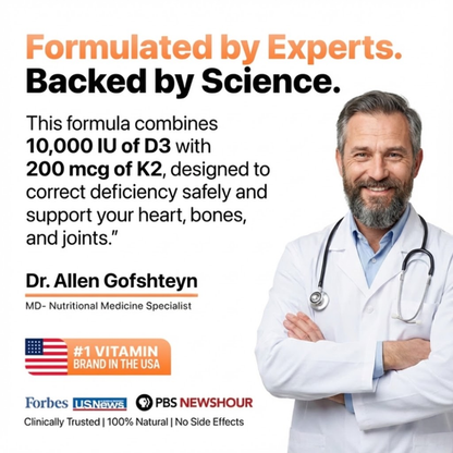 Vitamin D3 + K2 - Bone & Heart Health Support Softgels