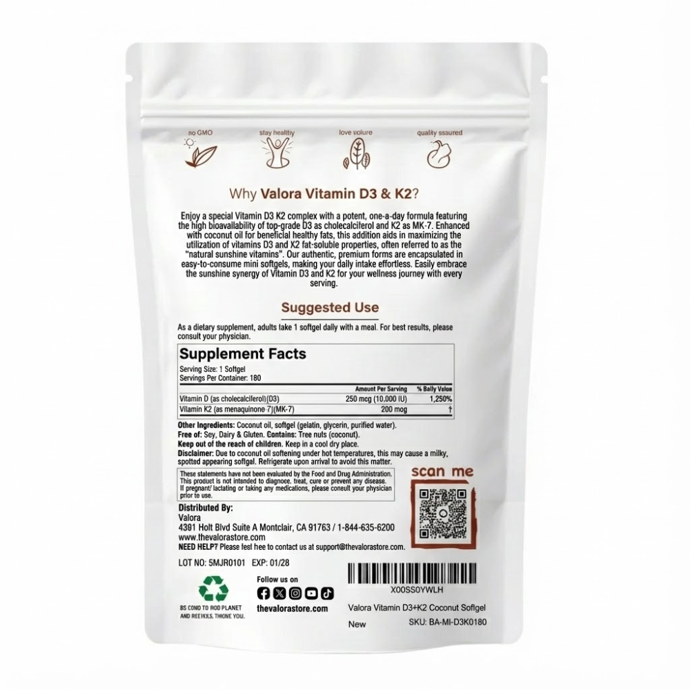 Vitamin D3 + K2 - Vitamin D Deficiency & Energy Support