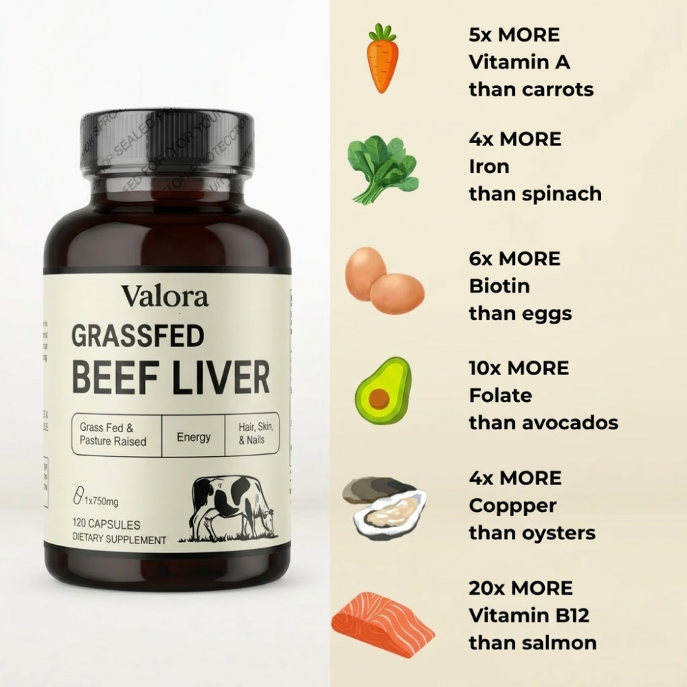 Grass-Fed Beef Liver - Energy & Iron Support Capsules