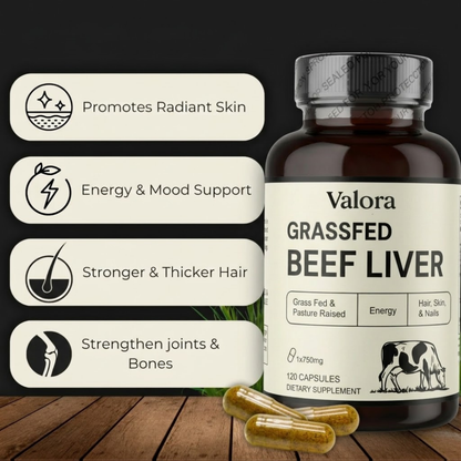 Grass-Fed Beef Liver - Energy & Iron Support Capsules
