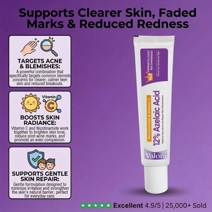 12% Azelaic Acid Cream  - Acne & Redness Support