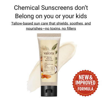 Valora Natural Tallow Sunscreen SPF 50