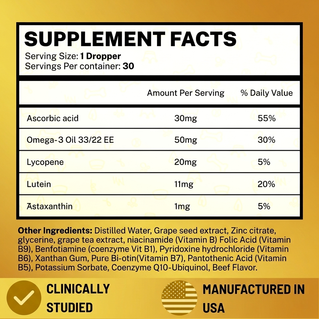 Lutein & Zeaxanthin Drops - Advanced Vision Formula For Dogs